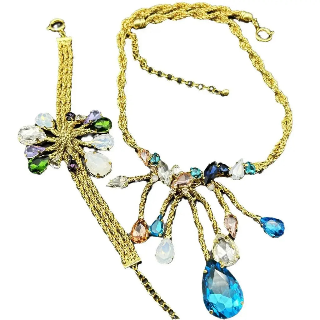 Authentic gold inlaid necklace bracelet handmade jewelry high-end - FluxDigital