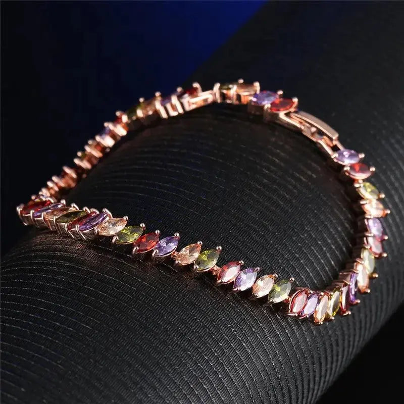 Jewelry Bracelet Bracelet Zircon Bracelet Crystal Bracelet Women's Full Diamond - FluxDigital