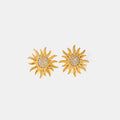 Stainless steel sunflower jewelry flower earrings for women - FluxDigital