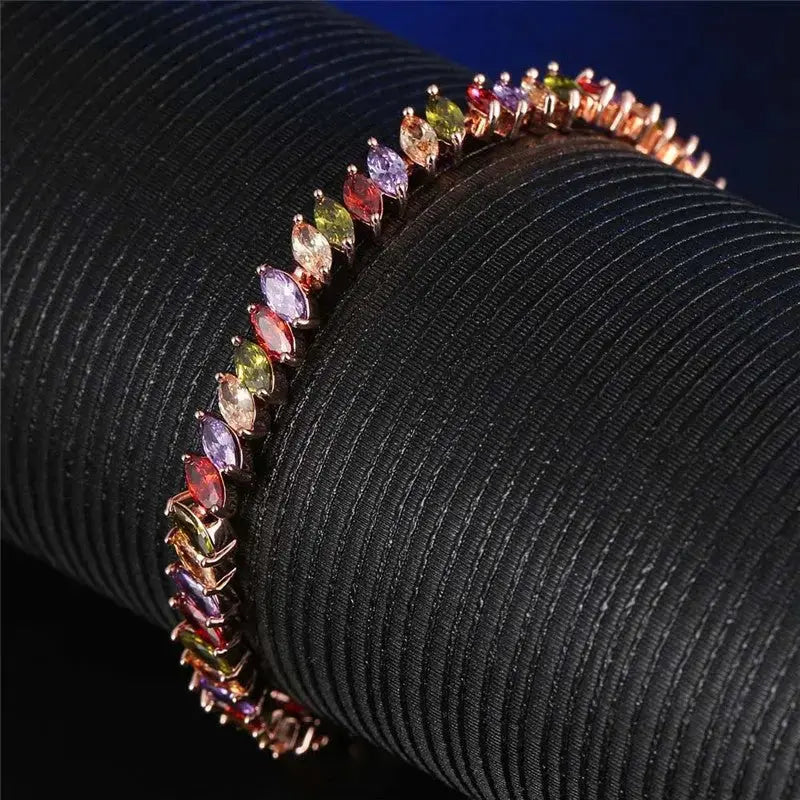Jewelry Bracelet Bracelet Zircon Bracelet Crystal Bracelet Women's Full Diamond - FluxDigital