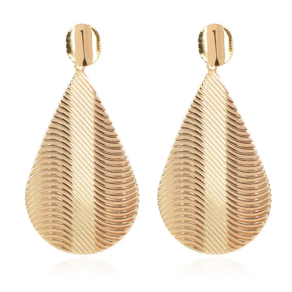 Alloy Electroplating Long Leaf Earrings Fashion Personality Temperament Earring Jewelry - FluxDigital