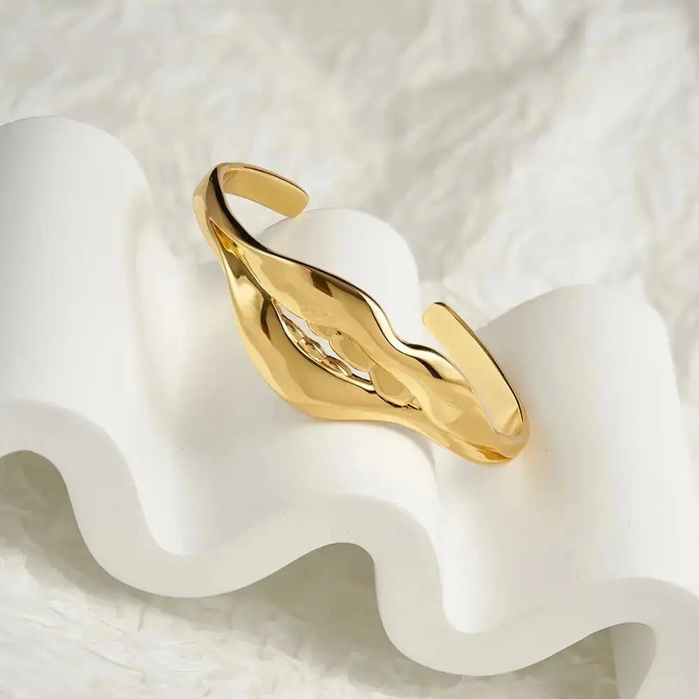 Bangle For Women Gold Color Fashion Cute Elegant Jewelry Friend Birthday - FluxDigital