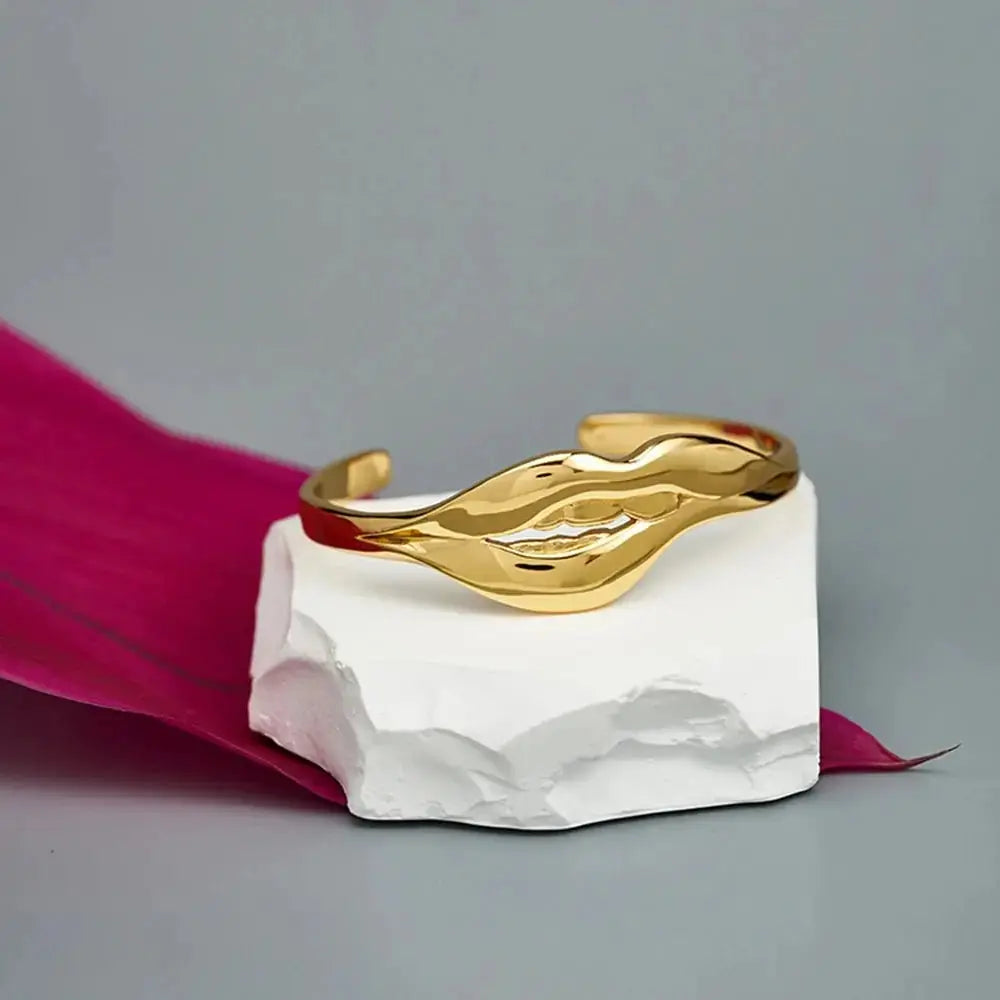 Bangle For Women Gold Color Fashion Cute Elegant Jewelry Friend Birthday - FluxDigital