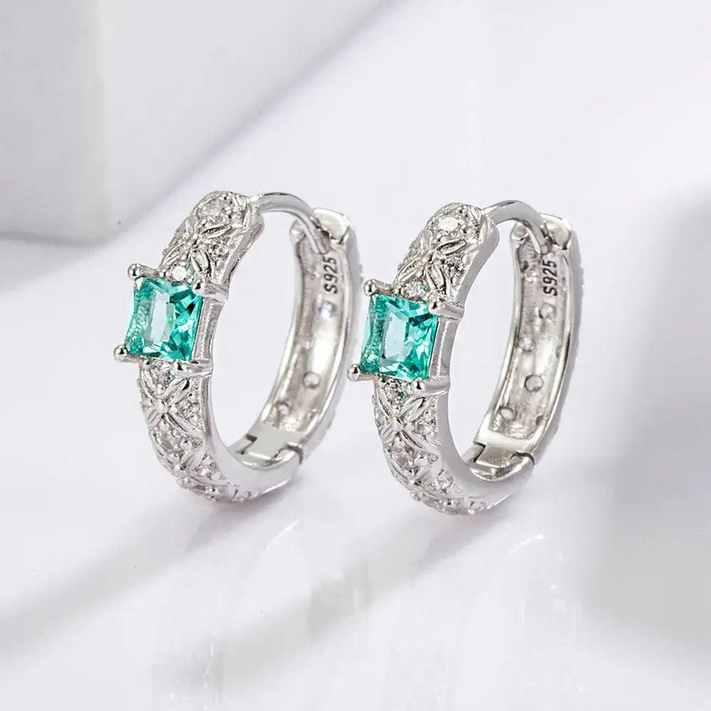 925 sterling silver daily versatile platinum plated earrings jewelry - FluxDigital