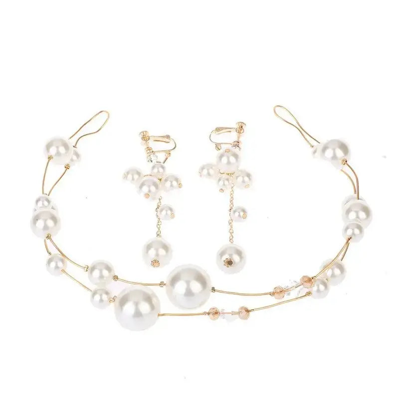 Bride Pearl Headwear Exquisite Handmade Beaded Jewelry - FluxDigital