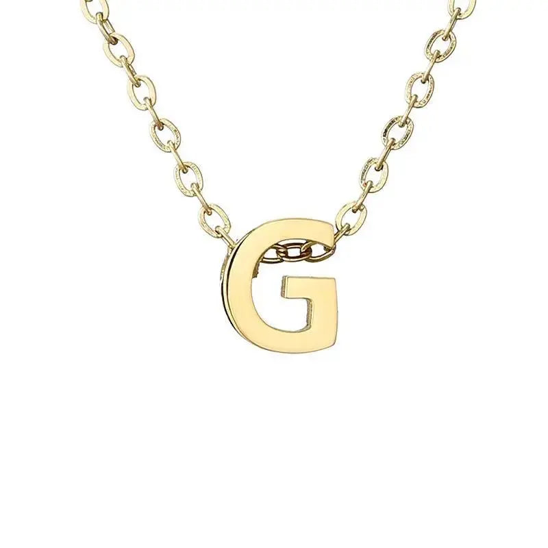 New Stainless Steel Gold-plated Clavicle Necklace Letter Pendant Jewelry - FluxDigital