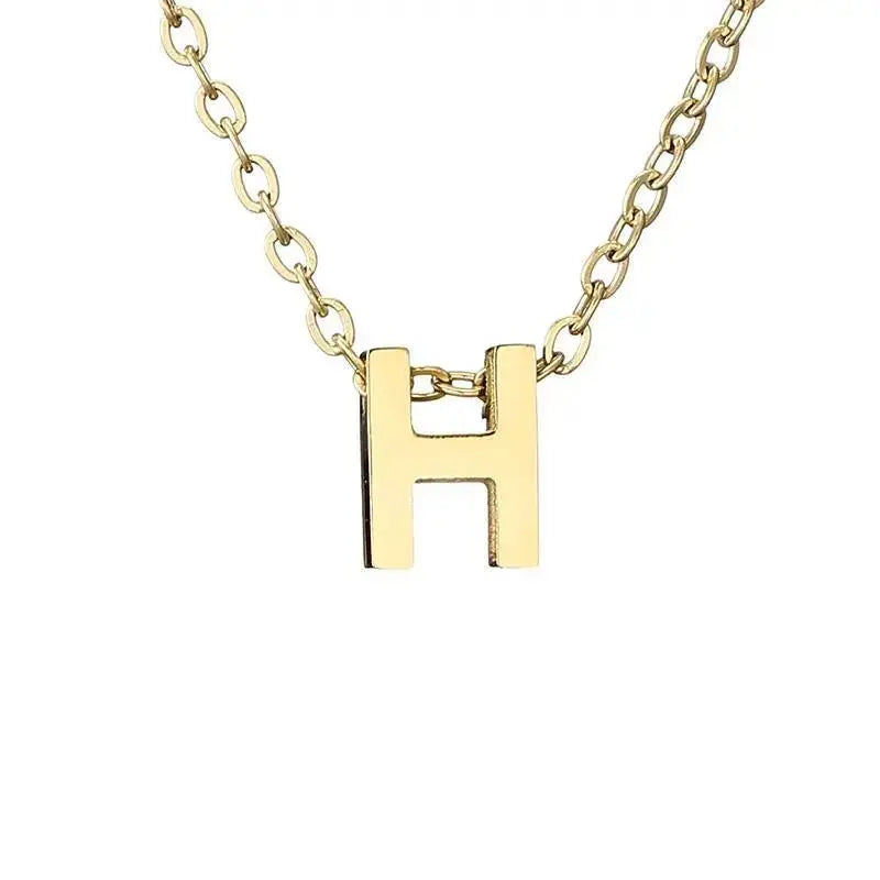 New Stainless Steel Gold-plated Clavicle Necklace Letter Pendant Jewelry - FluxDigital