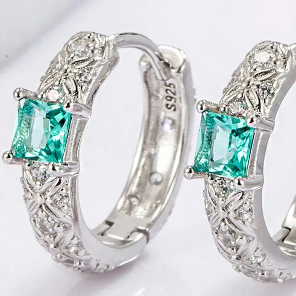 925 sterling silver daily versatile platinum plated earrings jewelry - FluxDigital