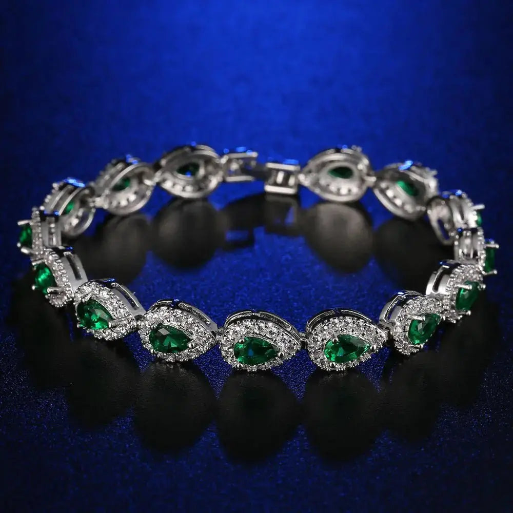 AAA Zircon Bracelet with Micro-Set Copper Jewelry Main Stone Bracelet - FluxDigital