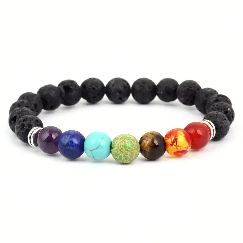 Alloy Jewelry Volcanic Stone Beaded Bracelet Stone Bracelet - FluxDigital