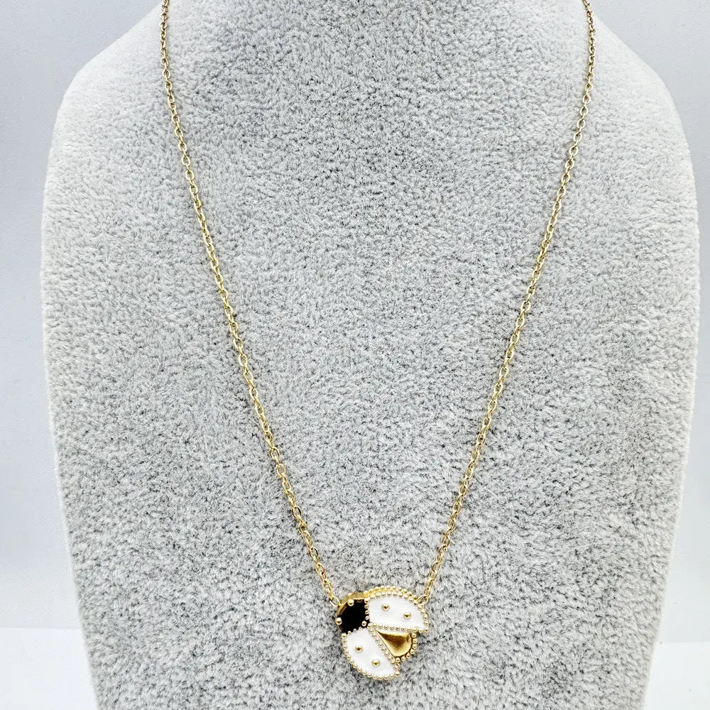 Titanium Steel Beetle Necklace Forest Story Jewelry - FluxDigital