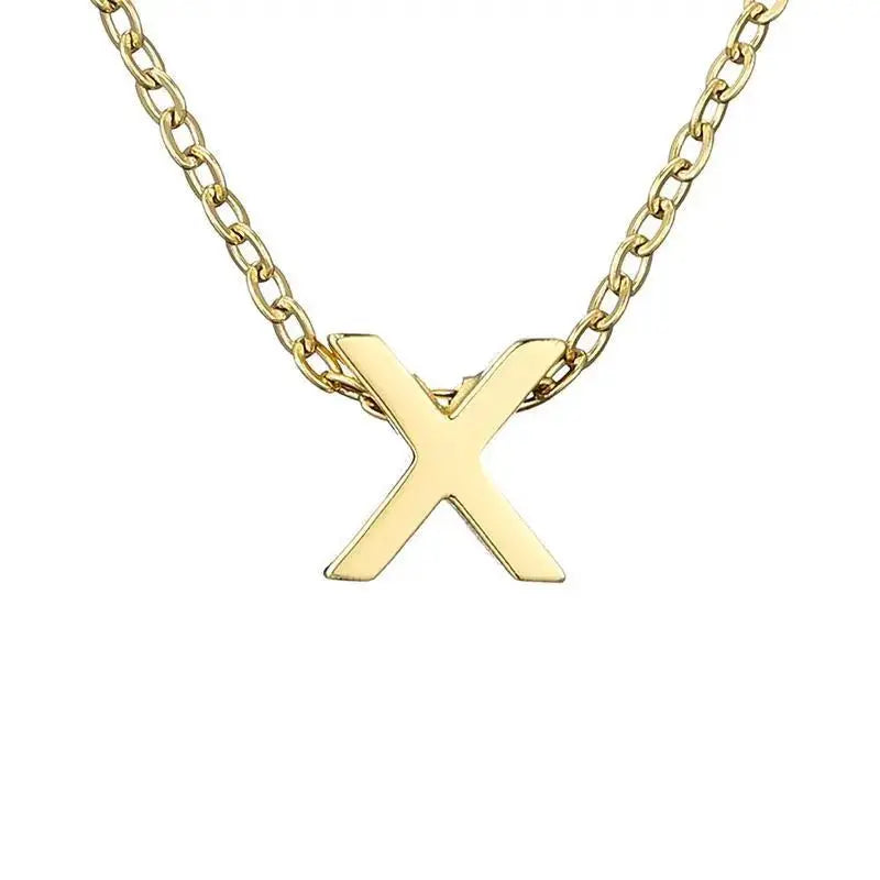 New Stainless Steel Gold-plated Clavicle Necklace Letter Pendant Jewelry - FluxDigital