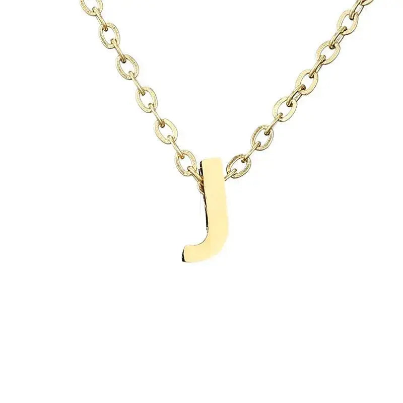 New Stainless Steel Gold-plated Clavicle Necklace Letter Pendant Jewelry - FluxDigital