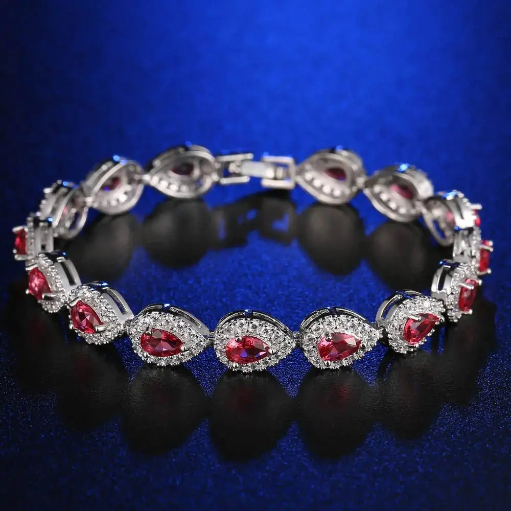 AAA Zircon Bracelet with Micro-Set Copper Jewelry Main Stone Bracelet - FluxDigital