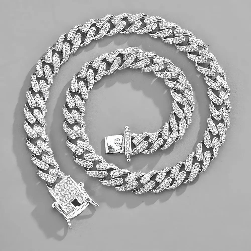 New Hip Hop Cuban Chain Icedout Link Chain Jewelry - FluxDigital
