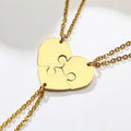 Jewelry Fashion Stainless Steel Heart Puzzle Laser DIY Friendship Pendant - FluxDigital
