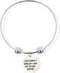 I Solemnly Swear I am Up To No Good Fancy Charm Bangle Bracelet Jewelry - FluxDigital