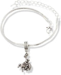 EPJ Bucking Bronco Rodeo Cowboy Snake Chain Charm Bracelet - FluxDigital