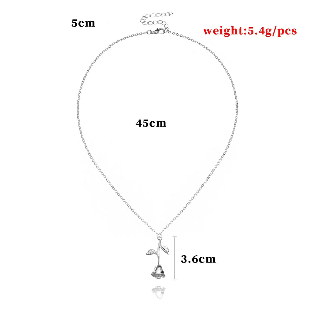 New Jewelry Exquisite Rose Pendant Necklace For Girlfriend Valentine's Day Gift - FluxDigital