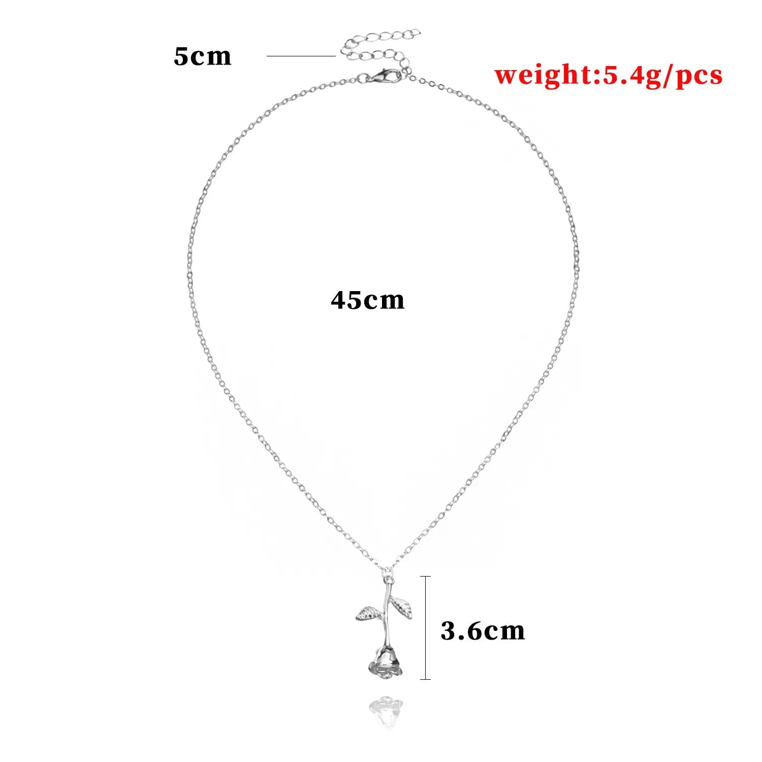 New Jewelry Exquisite Rose Pendant Necklace For Girlfriend Valentine's Day Gift - FluxDigital