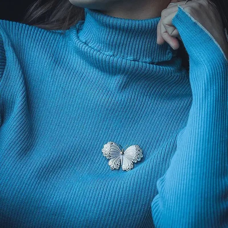 Enamel butterfly brooch jewelry - FluxDigital