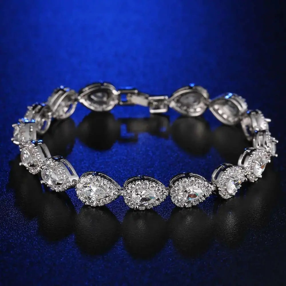 AAA Zircon Bracelet with Micro-Set Copper Jewelry Main Stone Bracelet - FluxDigital