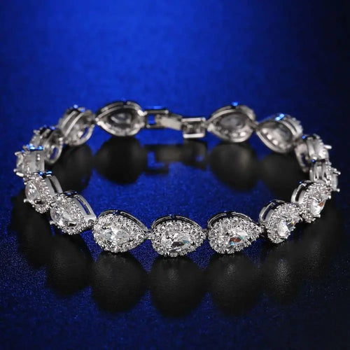 AAA Zircon Bracelet with Micro-Set Copper Jewelry Main Stone Bracelet - FluxDigital