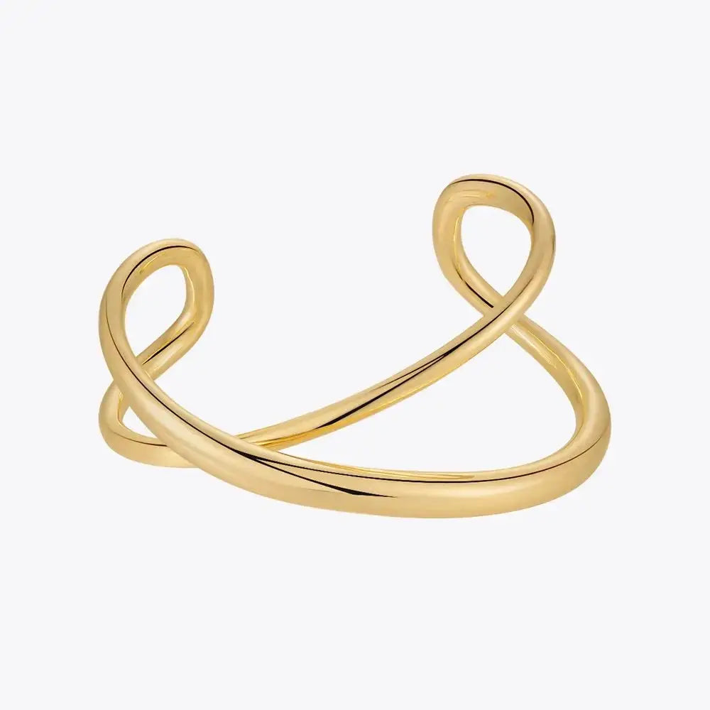 Irregular Bangle Open Bracelet For Women Gold Color Punk Fashion Jewelry - FluxDigital