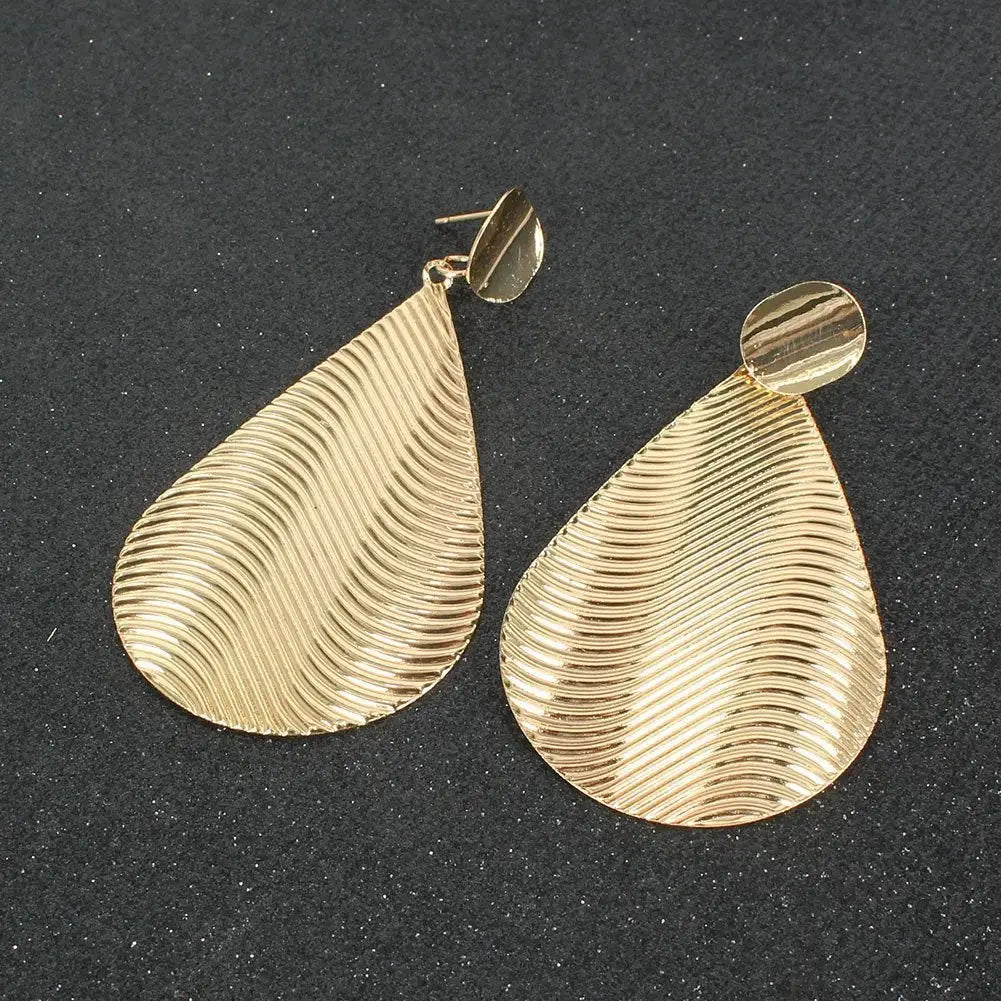 Alloy Electroplating Long Leaf Earrings Fashion Personality Temperament Earring Jewelry - FluxDigital