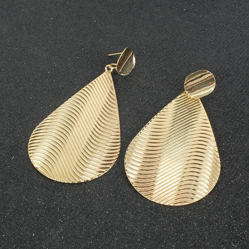 Alloy Electroplating Long Leaf Earrings Fashion Personality Temperament Earring Jewelry - FluxDigital