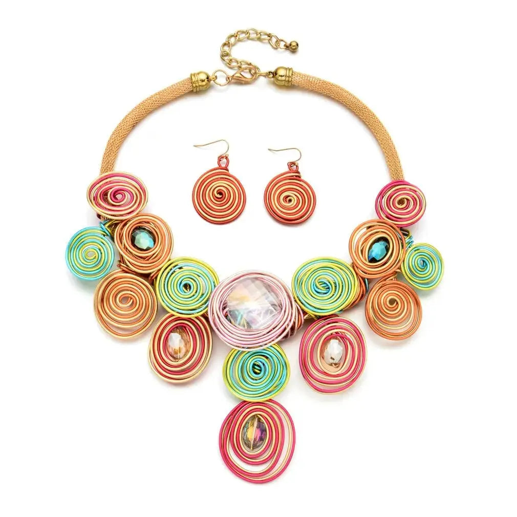 African Collar Necklace Tribal Customs Wearing Jewelry Festival Exaggerated Style - FluxDigital