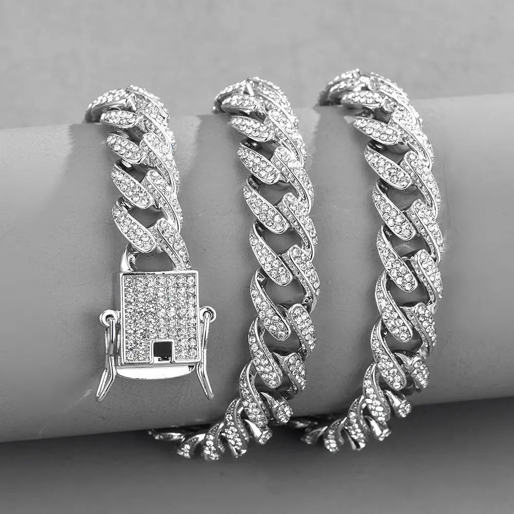 New Hip Hop Cuban Chain Icedout Link Chain Jewelry - FluxDigital