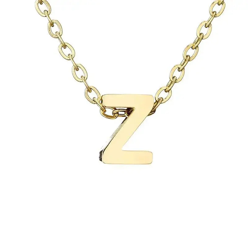 New Stainless Steel Gold-plated Clavicle Necklace Letter Pendant Jewelry - FluxDigital