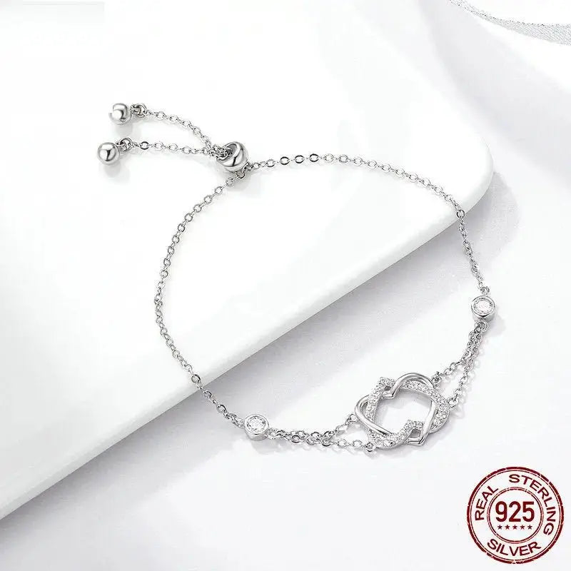 Love pure silver bracelet S925 jewelry - FluxDigital