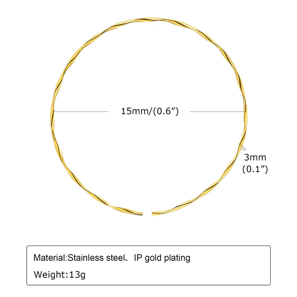 Necklaces Women's Collar Gold Fashion Personality Fried Dough Twists Jewelry - FluxDigital
