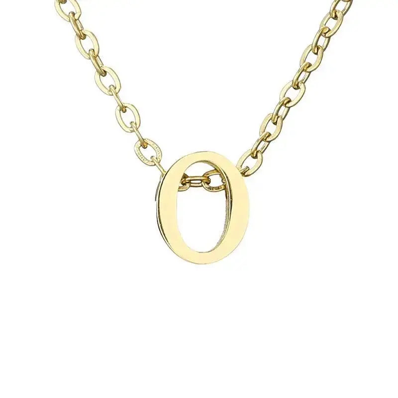 New Stainless Steel Gold-plated Clavicle Necklace Letter Pendant Jewelry - FluxDigital