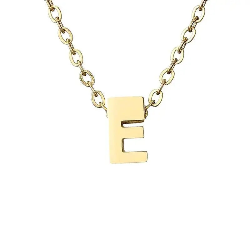 New Stainless Steel Gold-plated Clavicle Necklace Letter Pendant Jewelry - FluxDigital