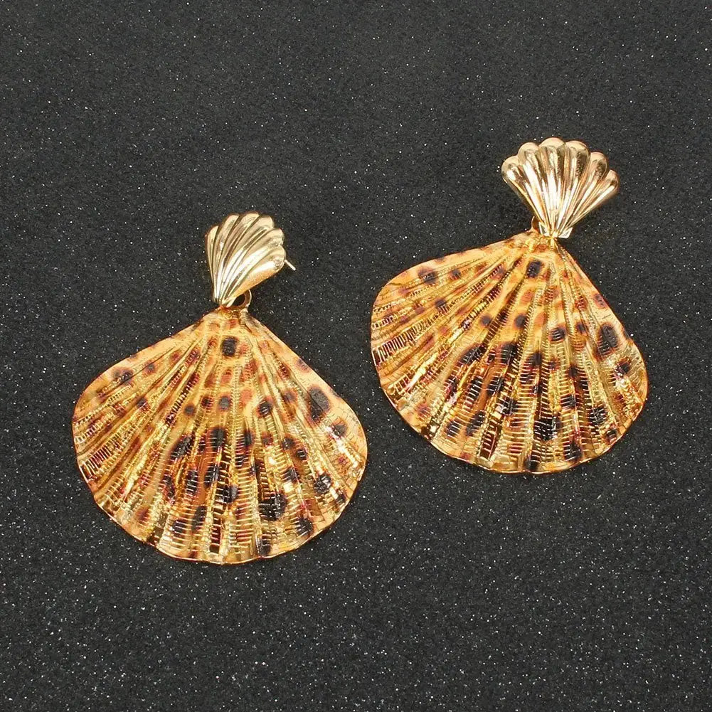 Vintage Alloy Leopard Print Earrings Punk Style Earrings Jewelry - FluxDigital