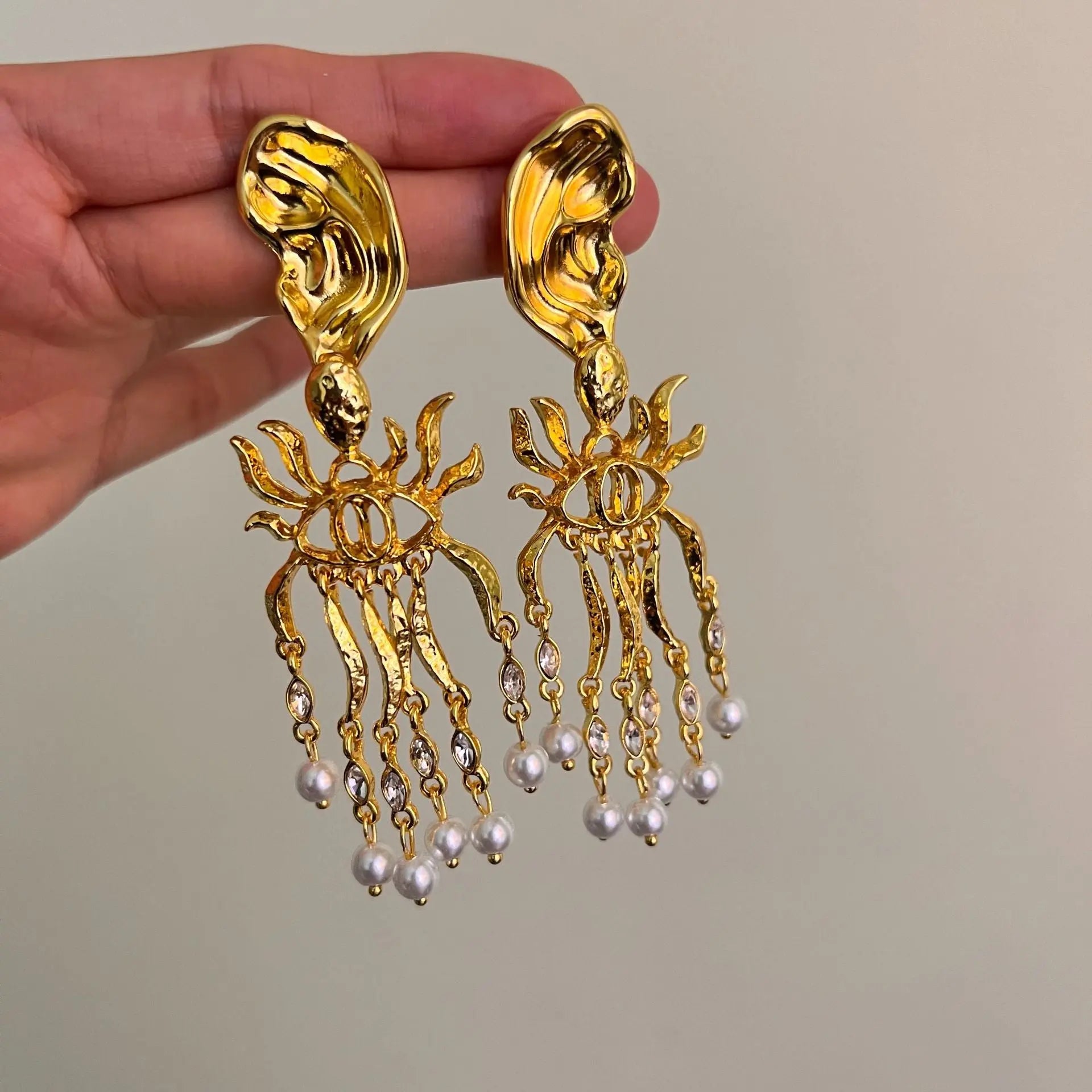 Pearl Tassel for Women Jewelry Brass New European And American Trendy - FluxDigital