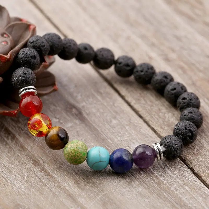 Alloy Jewelry Volcanic Stone Beaded Bracelet Stone Bracelet - FluxDigital