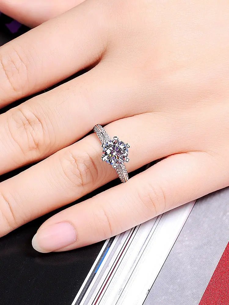 SICasco CO Star Craftsman Diamond Mosonite Diamond Ring for Women's Jewelry Full Sky Star Jewelry Set in Platinum - FluxDigital