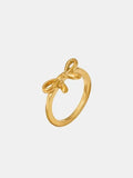 Bow ring stainless steel ins style jewelry - FluxDigital