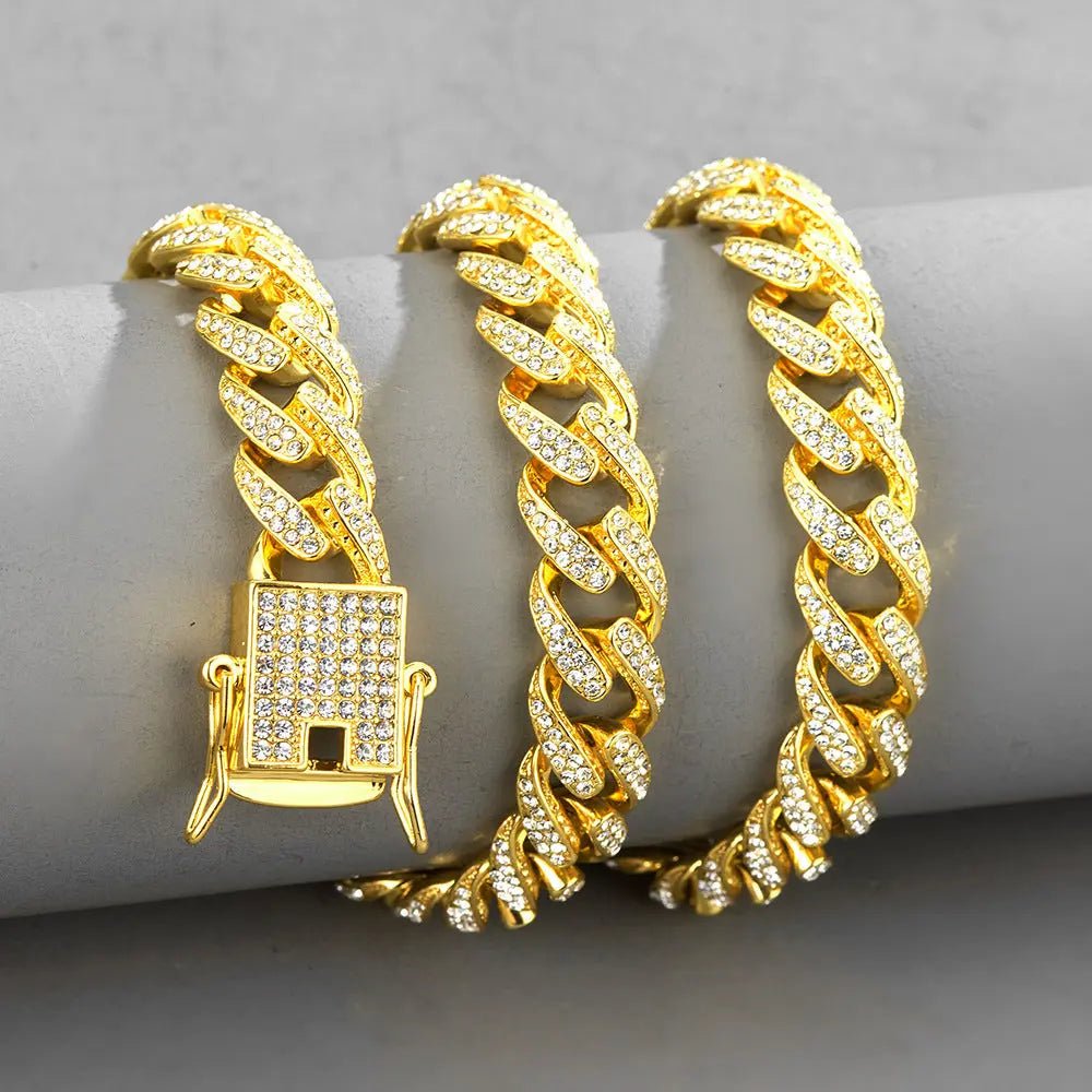 New Hip Hop Cuban Chain Icedout Link Chain Jewelry - FluxDigital