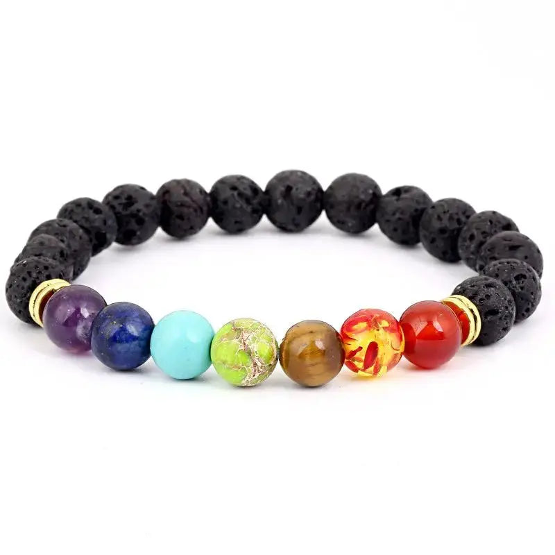 Alloy Jewelry Volcanic Stone Beaded Bracelet Stone Bracelet - FluxDigital