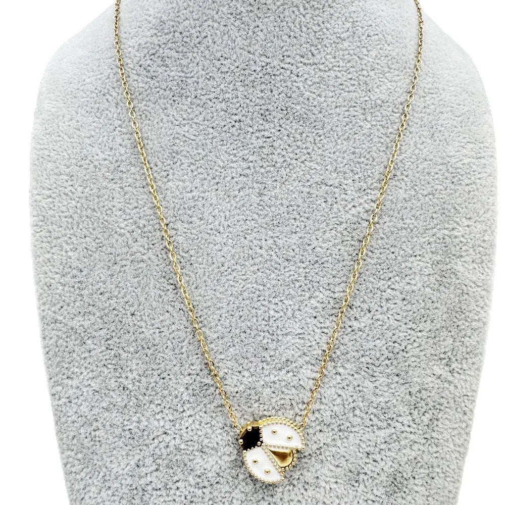 Titanium Steel Beetle Necklace Forest Story Jewelry - FluxDigital