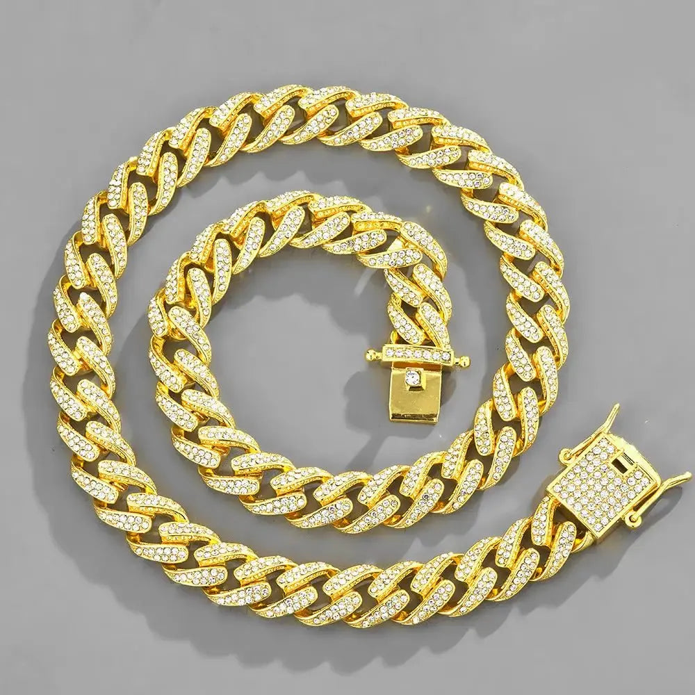 New Hip Hop Cuban Chain Icedout Link Chain Jewelry - FluxDigital