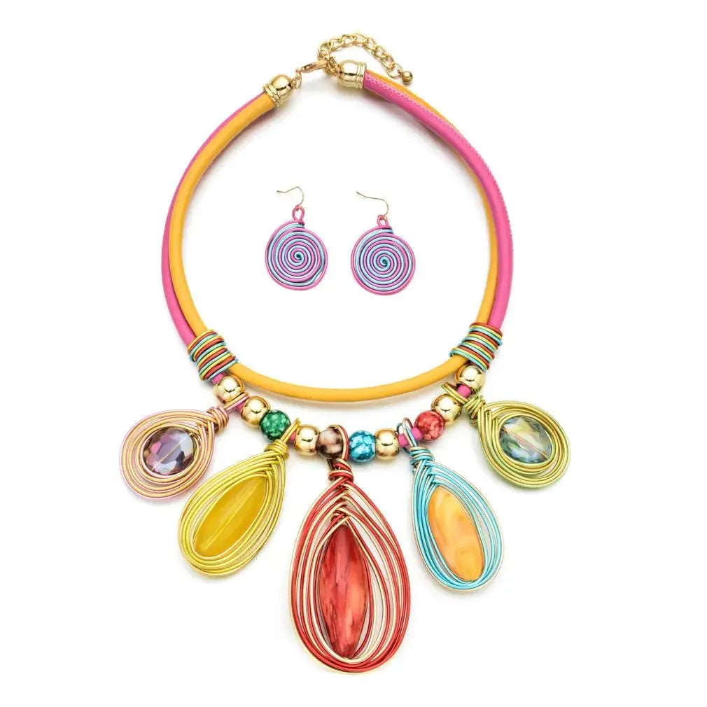 African Collar Necklace Tribal Customs Wearing Jewelry Festival Exaggerated Style - FluxDigital