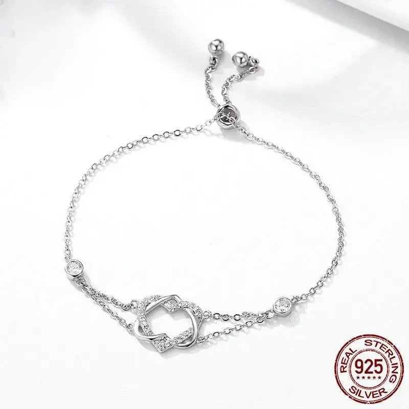 Love pure silver bracelet S925 jewelry - FluxDigital
