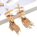 Fashion Ladies Earrings Tassel Plant Metal Jewelry - FluxDigital