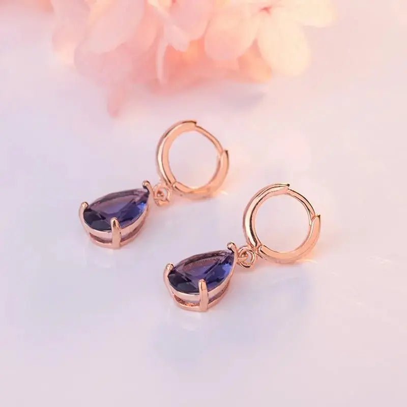 New European and American Fashion Water Drop shaped Earrings and Jewelry - FluxDigital